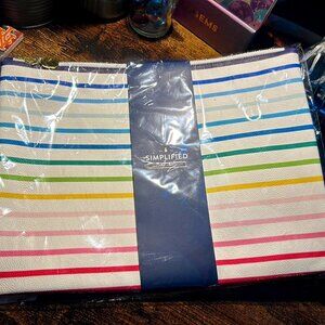 Thin Happy Stripe Pouch - Simplified - Emily Ley - NEW